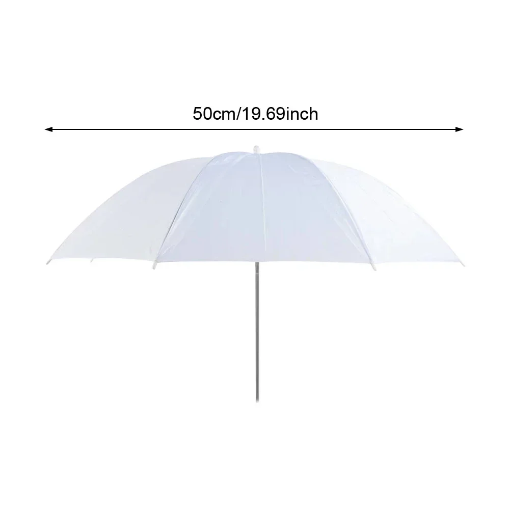 Photography Umbrella - ร่มสะท้อนแสงแบบพับได้ ขนาด 20 นิ้ว สำหรับสตูดิโอถ่ายภาพ ใช้สะท้อนแสงแฟลชสีขาวโปร่งแสง