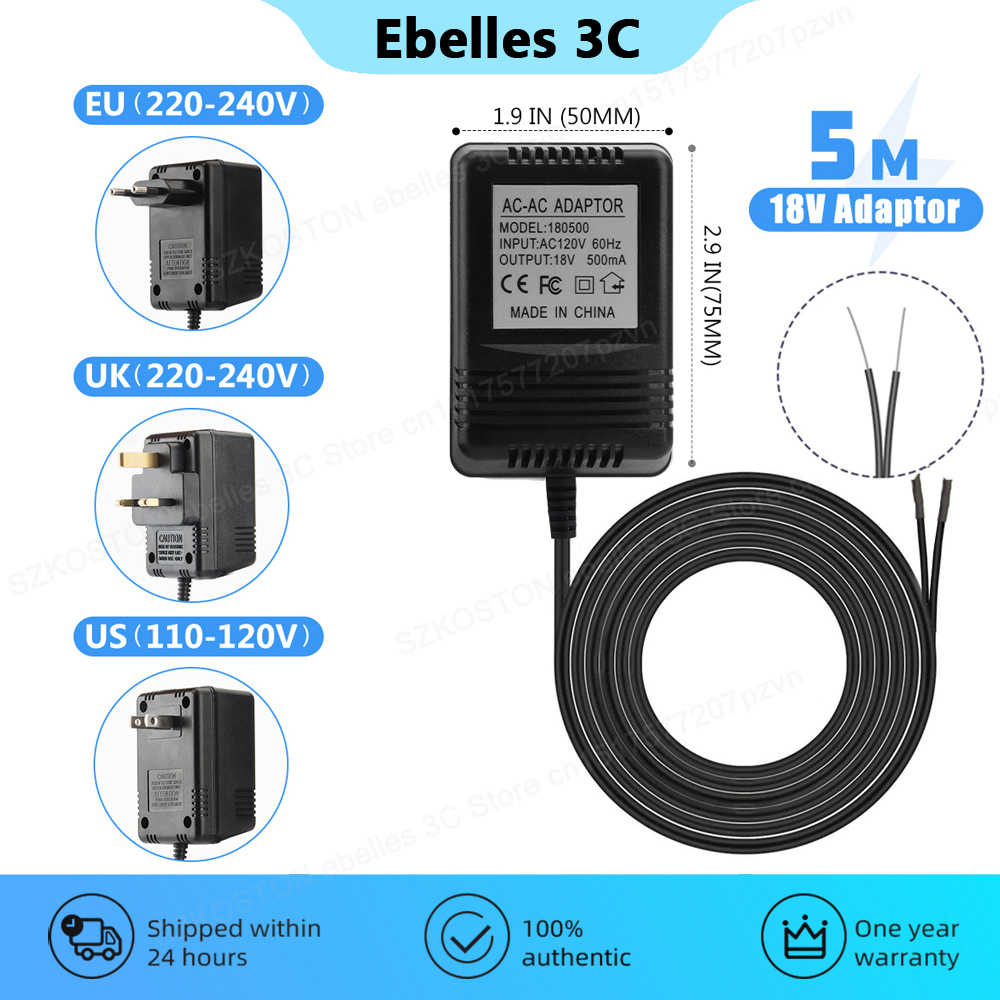 Lens Adapter Ring - 18V AC Transformer Charger สําหรับแหวน WiFi